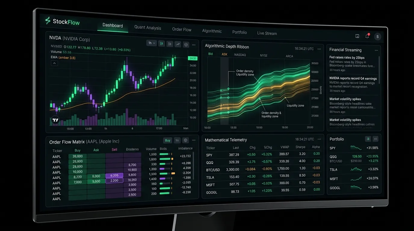 Interactive platform screenshot for STOCKFLOW